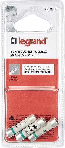 Legrand LEG92903-3 cartucce fusibili 20 A 8,5 x 31,5 - Honorern