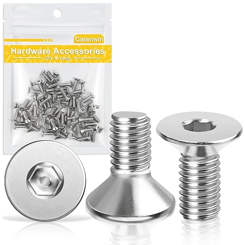 20 viti a testa svasata M6 x 20 mm, in acciaio inox DIN 7991, a testa svasata esagonale, filettatura metrica regolare - Honorern