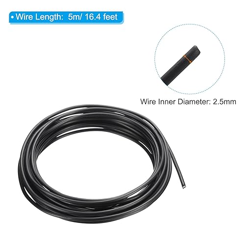 Filo Formazione Bonsai 2.5mm Nero Alluminio 5m/16.4Ft per Giardinaggio e Ramo Riparazione - Honorern