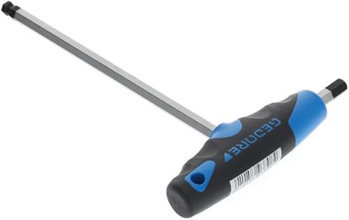 GEDORE Giravite a Squadra per Viti a Esagono Incassato, Impugnatura a T Bicomponente, Giravite Brugola Testa Sferica, 2.5 mm, Lungo 152 mm, DT 2142 2.5 - Honorern