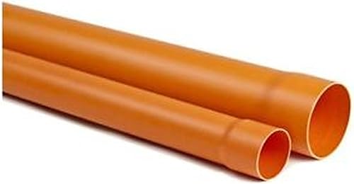 TUBO PVC PLASTICA ROSSA ARANCIO 1 METRO DIAM. 50 mm ACQUA FOGNA - Honorern