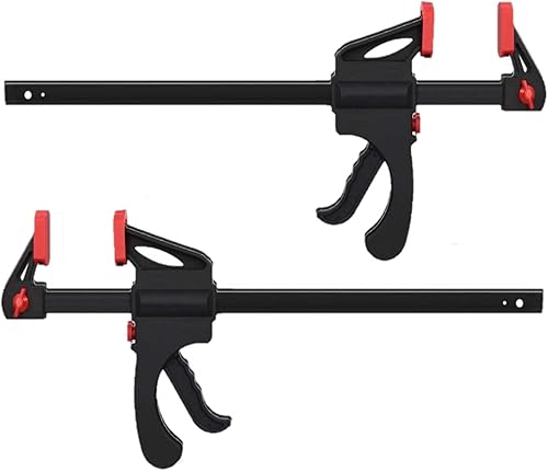 F-Bar Morsetto da Falegname, 2PZ Lavorazione Legno Strettoi Falegname 6inch Clip di Legno Falegname Strumento Grip Quick Release a cricchetto Spremere Lavorazione Legno Utensili a Mano - Honorern