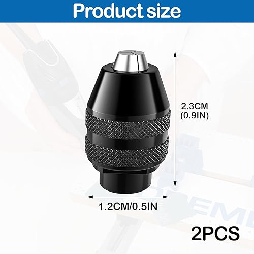 Accessori per Dremel: Mandrino per Avvitatore e Mandrino Trapano (0.8-3.2 mm) | Kit Ricambio 4486 con Adattatore Rapido, Compatibile con Dremel 4000/3000/200/8200 e Modelli Simili - Honorern