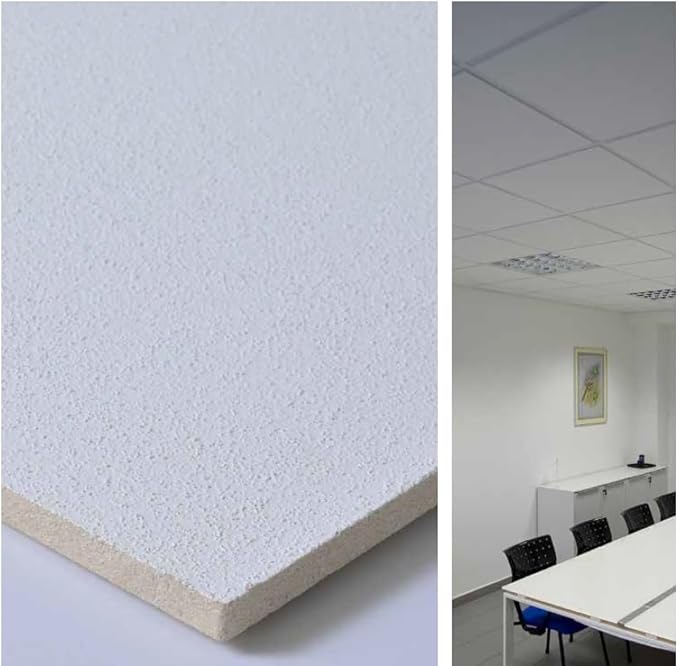 ITP ST13002.00.U PANNELLO CONTROSOFFITTO SANDED FIBRA MINERALE BUCCIATA 600X600x13/5.04MQ (14PZ) Confezione 14 pezzi Bordo Lay-on - Honorern