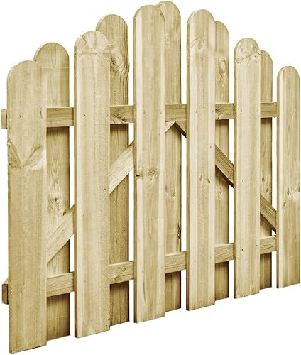 Cancello per Steccato in Legno di Pino Impregnato 75x100 cm Cancello Giardino Esterno Cancello Da Giardino Per Recinzione Cancello In Legno Per Giardino Intorno A Giardini o Cortili - Honorern