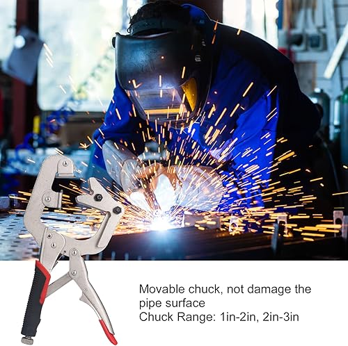 Morsetti per saldatura, pinze di bloccaggio con morsetto a C Presa comoda Rotazione di 270° Impugnatura antiscivolo Resistente all'usura per tubi tondi quadrati per cilindri in legno - Honorern