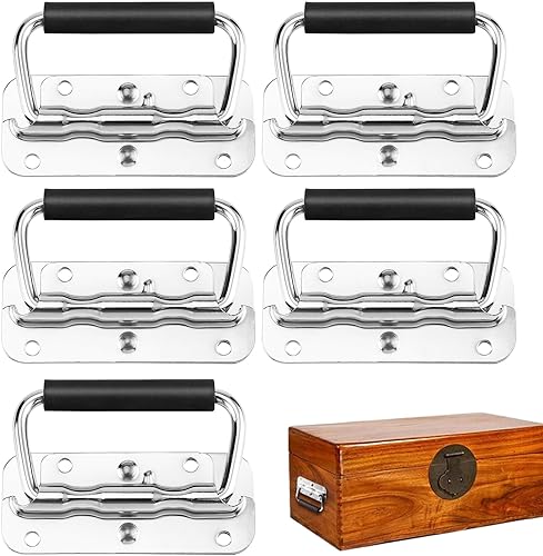 5 Pezzi Maniglia Pieghevole In Acciaio Maniglia Porta Per Casse Acustiche, Casse Da 100 Mm - Honorern