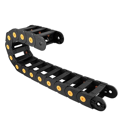 Drag Chain - Cavo Carrier Open Type with End Connectors R100, 40 x 100 mm, 1 Meter Plastic for Electrical CNC Router Machines, colore: Nero - Honorern