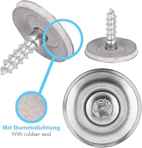 Viti Spengler DIN 7995 TX EPDM guarnizione Torx in gomma neoprene inox A2 - Honorern