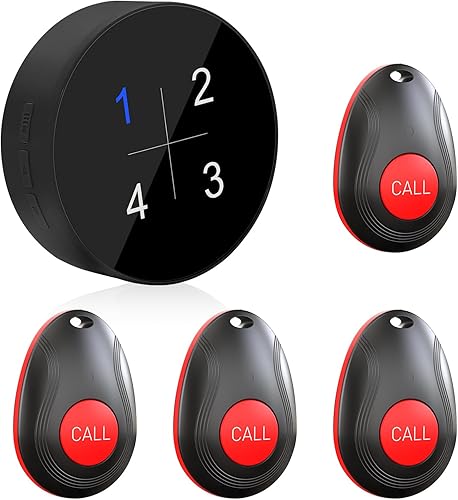 DAYTECH Pulsante di emergenza per anziani con display digitale, pulsante di emergenza per anziani, sistema di allarme di emergenza, per pazienti anziani disabili, per bambini - Honorern