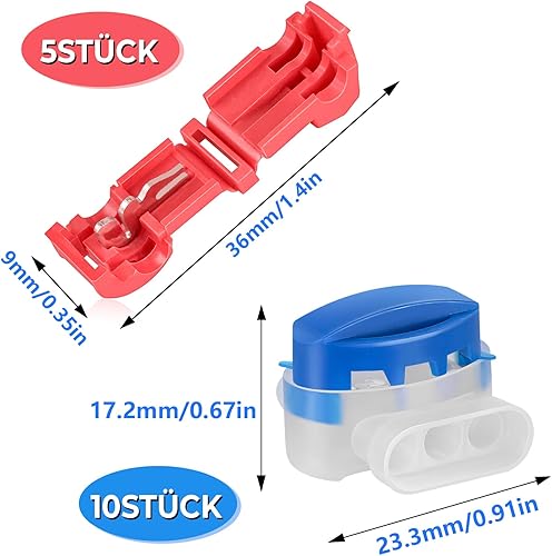 15 connettori per cavi/morsetti di collegamento per robot tosaerba, impermeabili, morsetti di collegamento per robot tosaerba, tosaerba Husqvarna, Worx, Bosch, Gardena - Honorern
