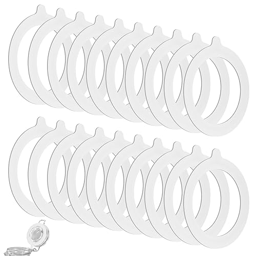 Set di 4 guarnizioni di ricambio in silicone, per barattoli di conserve, anelli in gomma per barattoli di conserve, anelli di gomma per fermagli per barattoli di sicurezza, bianco e rosso - Honorern