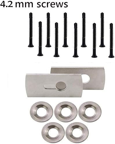 Estrattore di cilindri di serrature professionale per fabbri, con kit composto da viti, flangia, guarnizione, estrattore di cilindri di porte, tirachiodi, in acciaio inox (viti da 4,8 mm) - Honorern