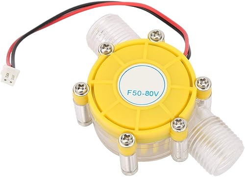 F50 Hydro Generatore a Turbina Regolato DC Mini Hydro Power Generator Flusso D'acqua Pompa Turbina Caricatore D'acqua Idroelettrico a Basso Rumore (F50 80V giallo trasparente) - Honorern