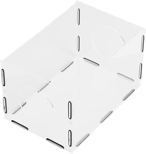 Scatola per Polvere per Lucidatura, Scatola per Polvere per Smerigliatura Rettangolo Diffuso Ad Alta Trasparenza con 2 Fori per Uso Domestico - Honorern