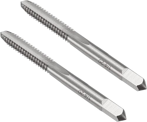 Discussione Maschi Fresatori, 1/4-20 Filettatura H2, Acciaio Alta Velocità Macchina 3 Dritto Flaute Vite Strumento Strumento - (Per Maschiatura Foratura Macchina), 2-pz - Honorern