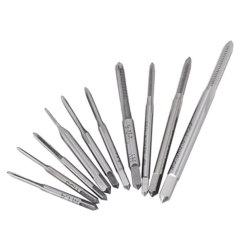 10 PCS Mini Machine Hand Tap Set, M1 - M3.5 Vite a filetto dritto con filettatura Kit di utensili per maschiatura a mano - Honorern