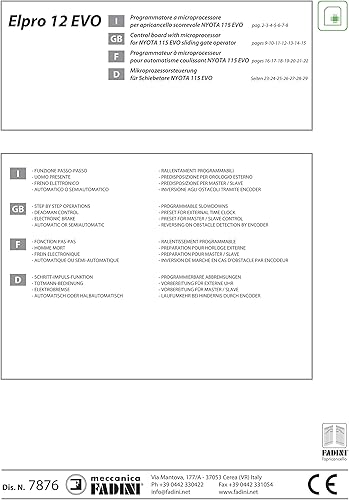 Programmatore ELPRO 12 EVO FADINI per Nyota 115 Evo - Honorern