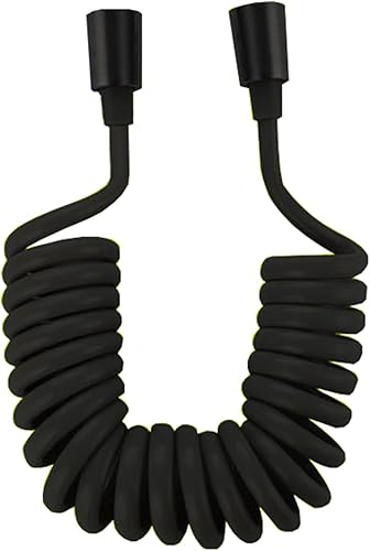 TYMYW Tubo Telescopico per Doccia Flessibile Spirale a Molla Bidet Tubo G1/2 Interfaccia in Acciaio Inossidabile,Nero,5M - Honorern