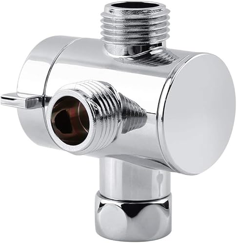 Interruttore rubinetto doccia soffione doccia multifunzionale a 3 vie, adattatore soffione doccia per braccio doccia montato G1/2' pezzi di ricambio per rubinetto a T per lavabo da cucina - Honorern