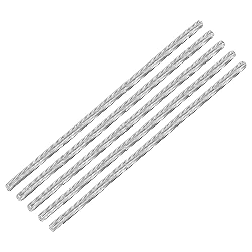 5pz Asta Filettata Intera, M6 x 200mm Acciaio Inossidabile 304 Borchie Barra Filettatura Destra M6-1 Filo di Pece per Assemblaggio Mobili Macchinari - Honorern