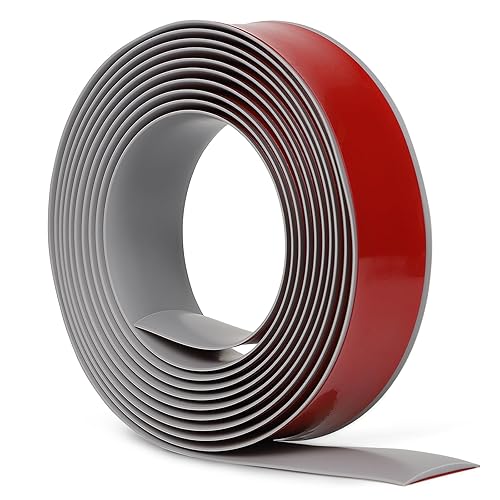 Striscia di Soglia Autoadesivo 4M, Profilo di Transizione PVC 4CM di Larghezza, Strisce di Copertura 3,5MM di Altezza per Pavimenti, Porte, Finestre (Nero) - Honorern