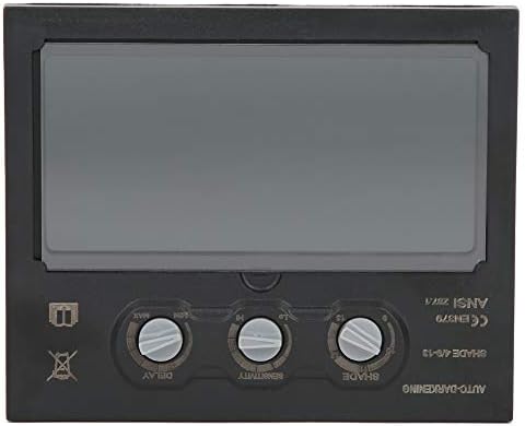 Lente per casco di saldatura, Lente per casco per saldatura ad oscuramento automatico, 42 x 92mm LCD Lente per Casco per Saldatura con Pannello Solare - Honorern