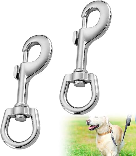 Moschettone girevole per guinzaglio cane, 2 ganci moschettone legante cordino per cane Chato robusto carico pesante moschettone moschettone in lega di zinco solido per collare di animali, alpinismo - Honorern