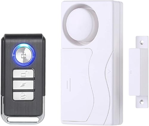 Lancoon Allarme Porta Con Telecomando 2 Pezzi, Allarme Antifurto Sensore Magnetico Per Finestra Di Sicurezza Domestica Senza Fili Per La Sicurezza Dell'appartamento Del Garage Di Casa - Honorern