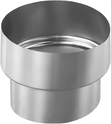 Riduttore per canna fumaria in acciaio inossidabile, adattatore per tubo della stufa, connettore per tubi di diverse dimensioni per sistemi di riscaldamento domestico (Ø80 mm/Ø70 mm) - Honorern