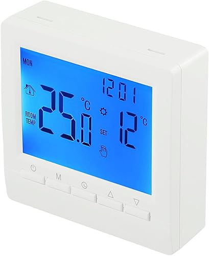 Termostato, Termostato Caldaia Digitale Parete per Riscaldamento Programmabile 3A Termostato Regolatore di Temperatura Ambiente Digitale LCD Termostati Sensore Incorporato per Riscaldamento Ambiente - Honorern