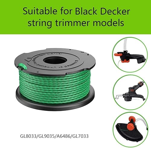 A6486-XJ Linea Trimmer Bobina di Ricambio Compatibile con GL9035, GL8033, STC5433PC, STC5433B,4pcs Bobina di filo di Ricambio per tosaerba Black and Decker, Lunghezza 20 Piedi - Honorern