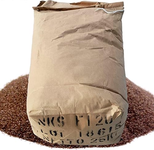 LordsWorld - Sabbia Corindone per Sabbiatrice, Riutilizzabile 7-9 Volte, 9 Mohs. Sabbia Per Sabbiatrice, Alluminio, Metalli, Legno, Carrozzerie, Superfici Delicate, Edile e Nautico (25Kg, 24 Mesh) - Honorern
