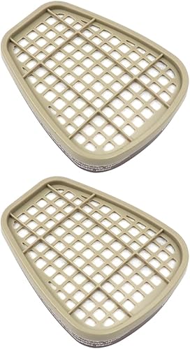 Cartucce filtranti 6001 per Maschere respiratorie,filtri Antipolvere,per vapori organici,polline e Sostanze chimiche,Confezione da 2,compatibili con Maschere 3M 6200.6800.7502,FF402 - Honorern