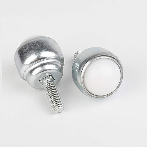 Unità di trasferimento a sfera M6 con filettatura maschio a bullone, colore argento, confezione da 2 (CY-19D, sfera in nylon) - Honorern