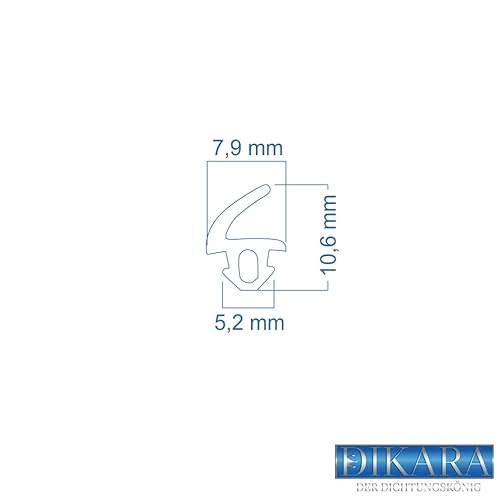 Guarnizione per finestre per sistemi di finestre, guarnizione per vetri per esterni e interni, in plastica e alluminio (nero, 10 m) - Honorern