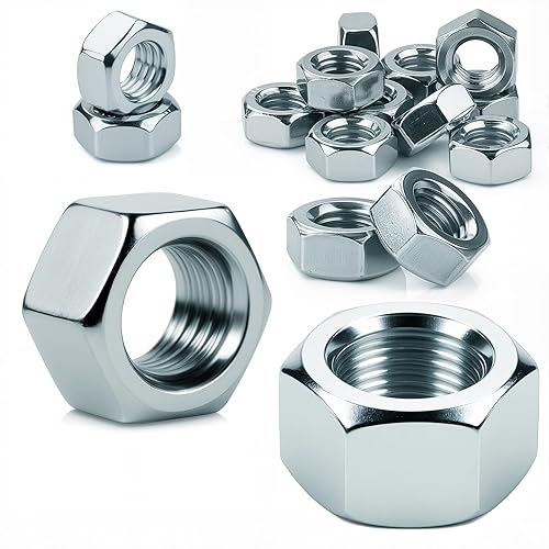 30 dadi esagonali M12 zincati in acciaio di alta qualità per viti, rondelle, barre filettate, bulloni, giunti regolabili, elementi di fissaggio interni ed esterni - Honorern