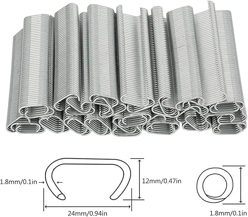 2500pcs Spillette Hog Rings, Anello di maiale, 8mm C-type Animal Fence Hog Cage Ring Sofa Cushion Cage M Nail Set - Honorern