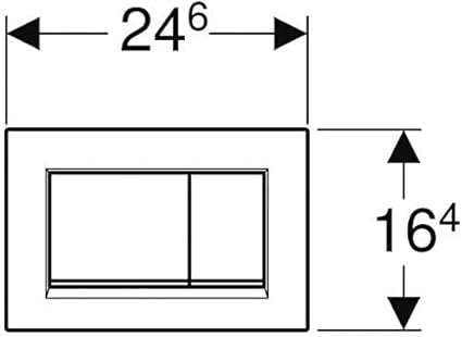 Geberit, Placca di comando Sigma30 115.883.KM.1, per risciacquo a 2 quantità, colore nero, cromo lucido 115883KM1 - Honorern