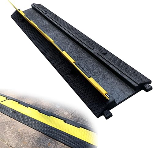 Rampa Proteggi Cavo, Canalina Passacavi, Rallentatore di velocità nel Traffico, Previene Il Rischio di Inciampo per Ufficio Domestico O Ambienti Esterni, per Vialetto e Esterno/Tubo Flessibile (col - Honorern