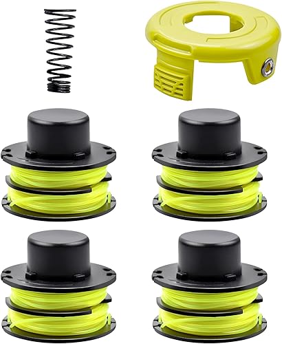 Bobina di ricambio per decespugliatore, compatibile Ryobi RLT3025F/S,RLT3525S,Compatibile Ryobi Bobina di filo di ricambio RAC119, Coperchio RAC118(9 bobine + 2 coperchi + 2 molle) - Honorern