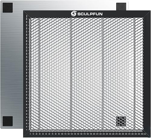 SCULPFUN Tavolo a Nido d'Ape per Incisore Laser, Piano di Lavoro Laser a Nido d'Ape, Accessori per Macchine per Incidere Incisore Laser 400 mm x 400 mm x 22 mm - Honorern