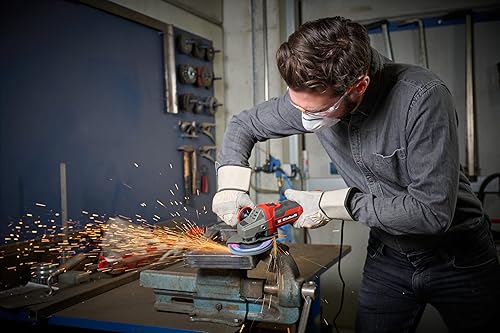 Einhell Smerigliatrice angolare TE-AG 125/1010 (1.010 Watt, diametro disco 125 mm, profondità di taglio 33 mm, protezione antiossidante, impugnatura aggiuntiva, senza disco da taglio) - Honorern