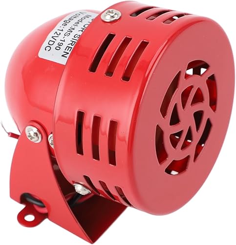 Sirena con Campanello d'allarme, Ventola Ottimizzata, 110 Decibel, Potente Sirena con Cicalino per Motore per Ranch e Case (12V) - Honorern