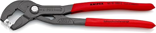 Knipex Pinza per Fascette Click per Fascette Click Bonderizzata Grigia, Rivestiti in Resina Sintetica Antiscivolo 250 Mm (Confezione Self-Service/Blister) 85 51 250 C Sb - Honorern
