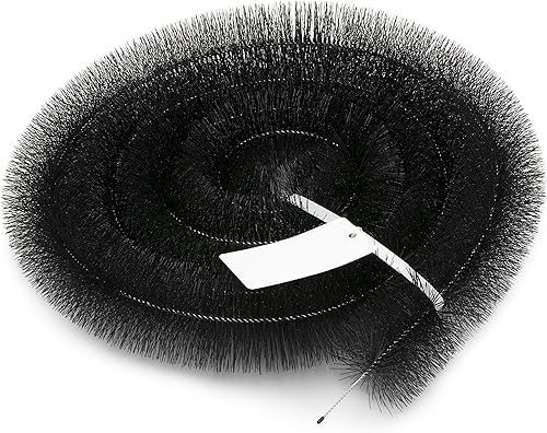 Spazzola per grondaia, 32 m, diametro 10 cm (8 x 4 m) | Resistente ai raggi UV | Protezione fogliare | Protezione contro le martore, grondaia | Installazione semplice | protezione del pannello solare - Honorern