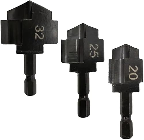 Pylorixz 3 Pezzi PPR Strumento di Collegamento per Tubi 'Acqua con Punta A Gradini per Sollevamento 20/25/32 per Punta da Trapano per Tubi 'Acqua Idraulico - Honorern