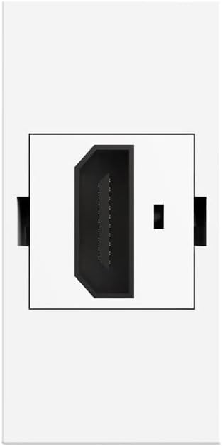 Presa da incasso a parete in acciaio inox, rotonda, a scomparsa, per inserti Livolo, 089701, presa per pavimenti (presa VDE LG-C1EU-11, bianco) - Honorern