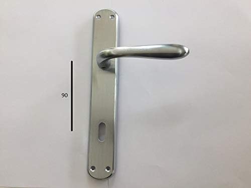 MANIGLIA PER PORTA SIDNEY 1126 P IN MARITECH CROMO SATINATO, FORO PATENT, CON PLACCA INTERASSE MM.90 COMPLETA PER UNA PORTA DENTRO+FUORI, CON MOLLA DI RITORNO VITI DI FISSAGGIO COMPRESE - Honorern