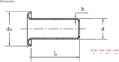 M1.5x3 Attraverso Foro Rivetti, 200pz Empio Guarnizioni PCB Circuito Scheda Ottone Placcato Metallo - Honorern